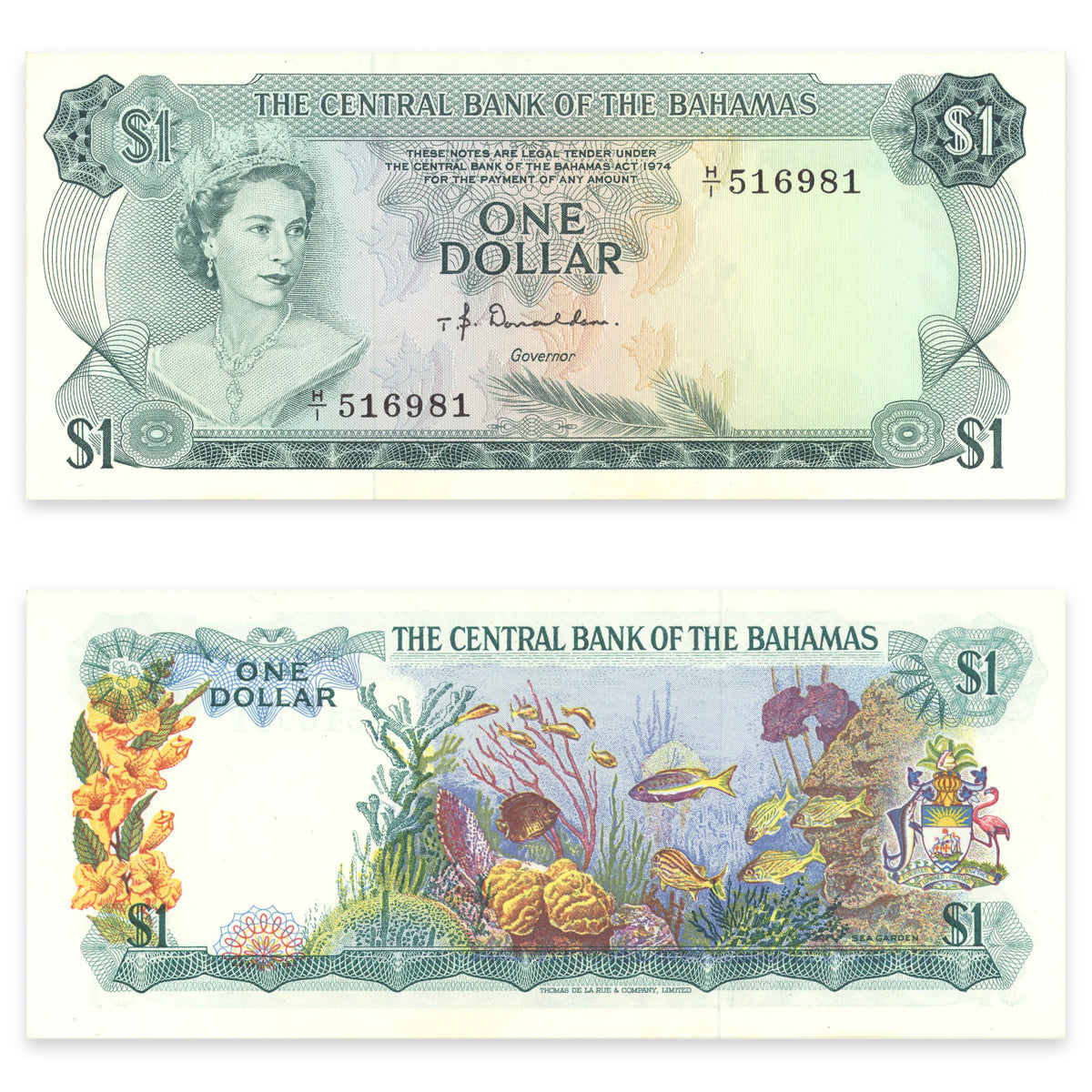 Bahamas 1 Dollar 1974 P# 35a CUNC-63