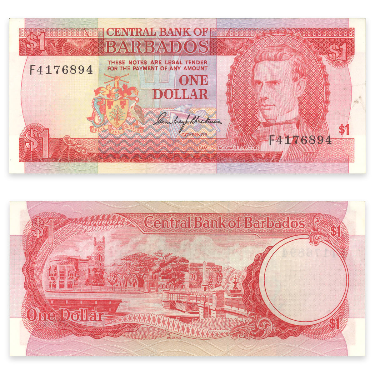 Barbados 1 Dollar 1973 P# 29a EF-45