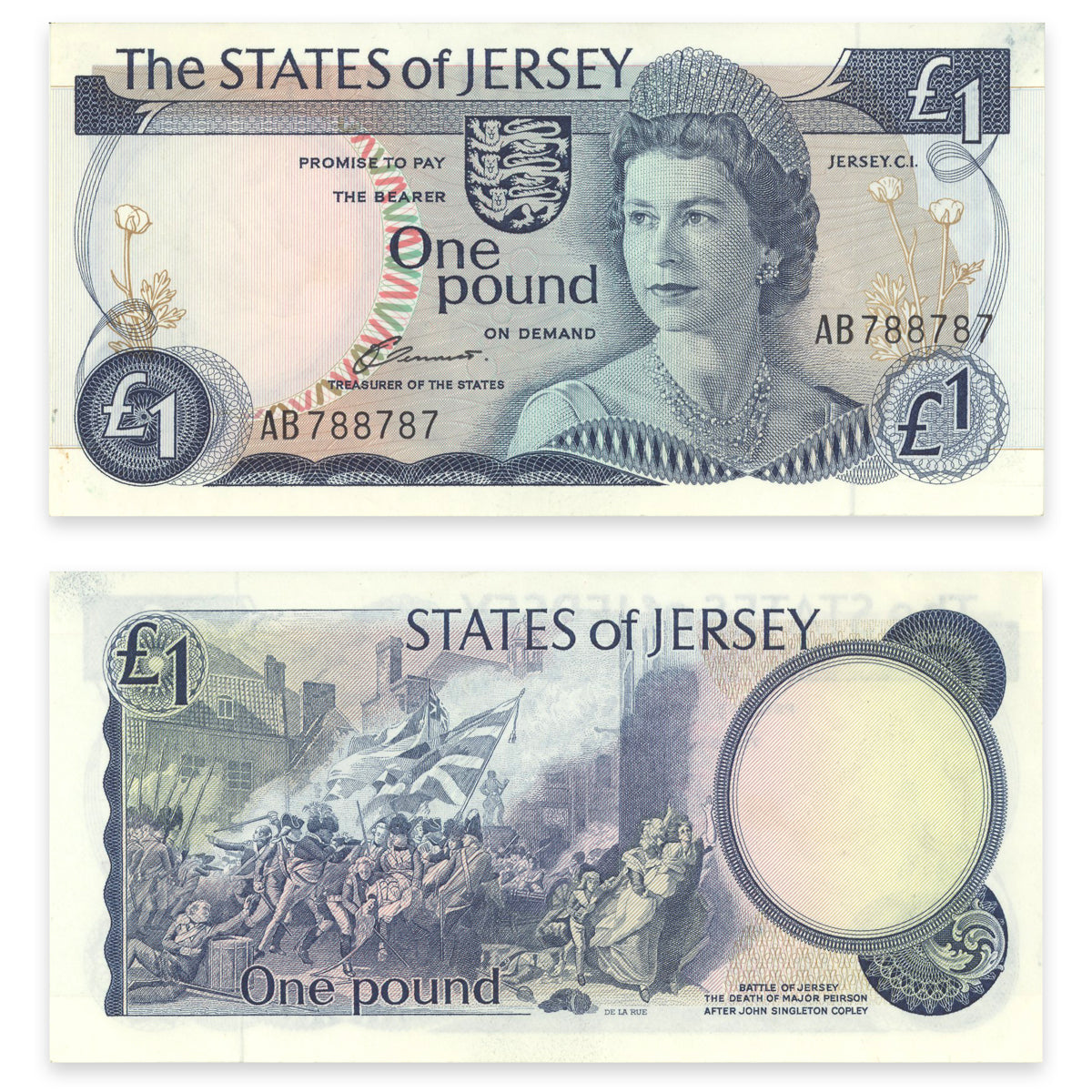 Jersey 1 Pound 1976 P# 12a AU-55