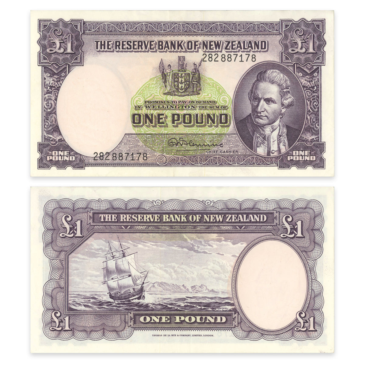 New Zealand 1 Pound 1960 P# 159d EF-45