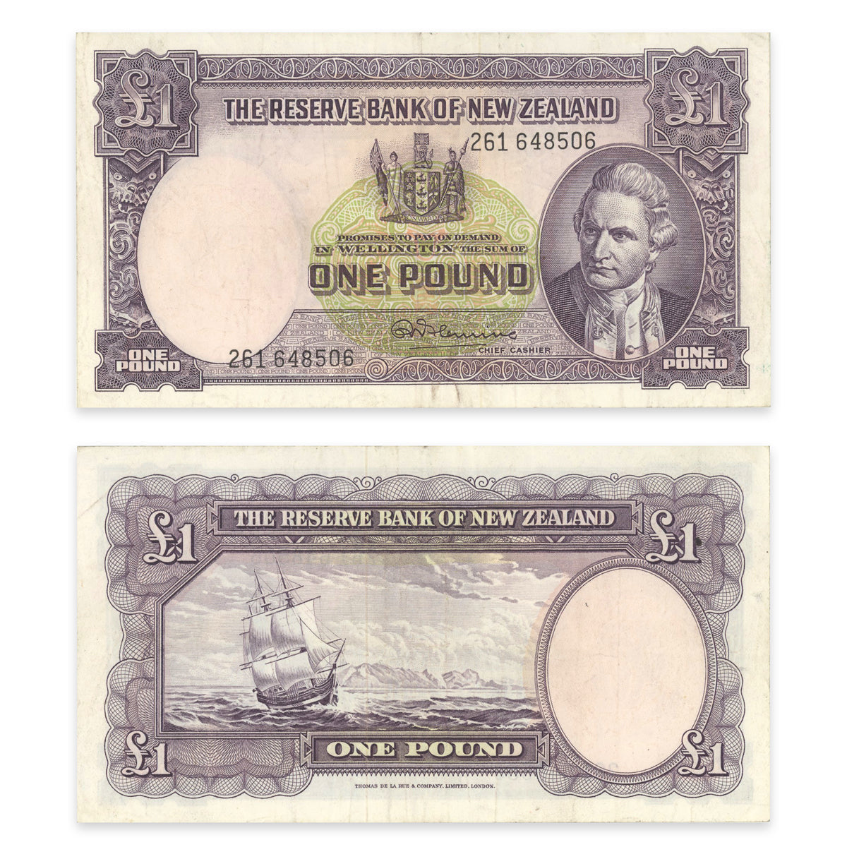 New Zealand 1 Pound 1960 P# 159d VF-25