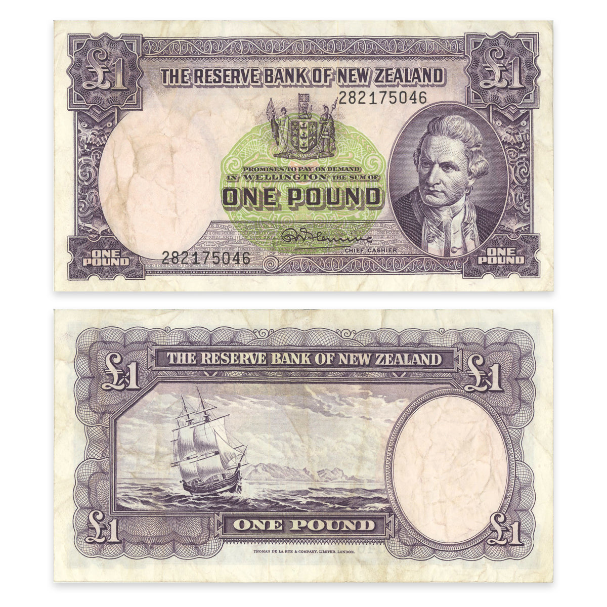 New Zealand 1 Pound 1960 P# 159d VF-25
