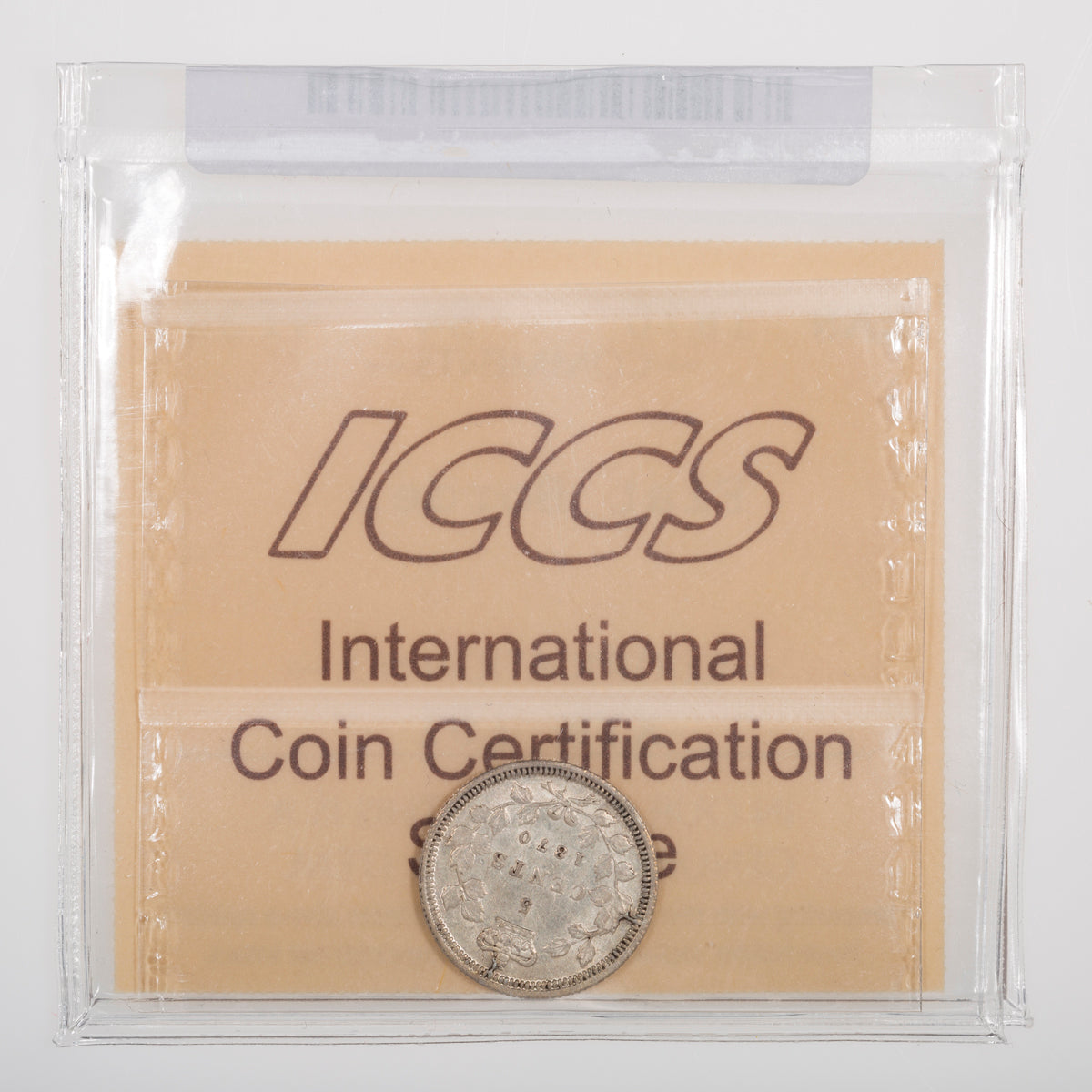 5 Cent 1870 Flat Border ICCS VF-30