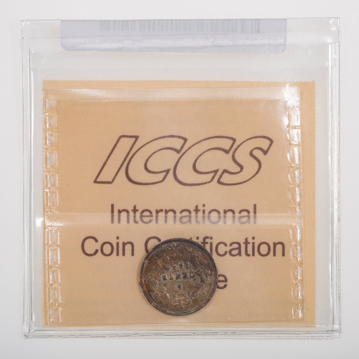 5 Cent 1874H Crosslet 4 ICCS VF-20