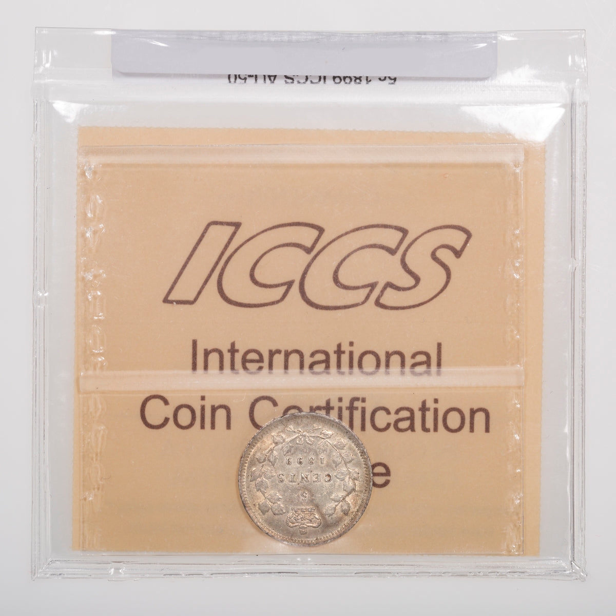 5 Cent 1899 ICCS AU-50