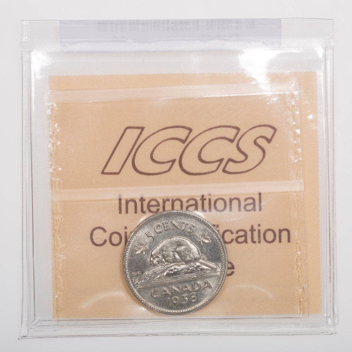 5 Cent 1938 ICCS MS-63