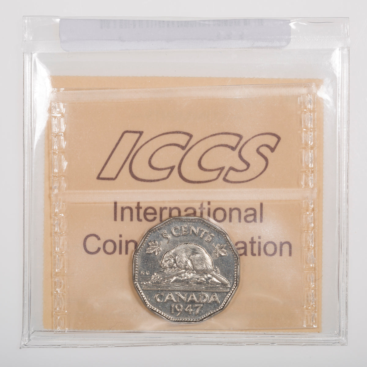 5 Cent 1947 ICCS MS-64