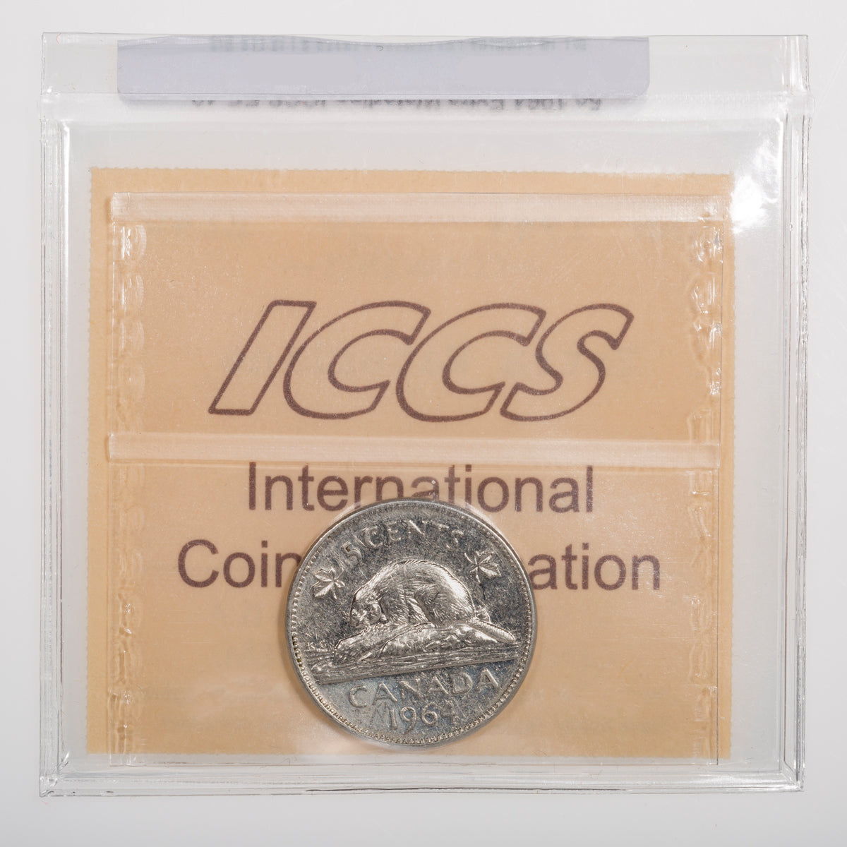 5 Cent 1964 Extra Waterline ICCS EF-40
