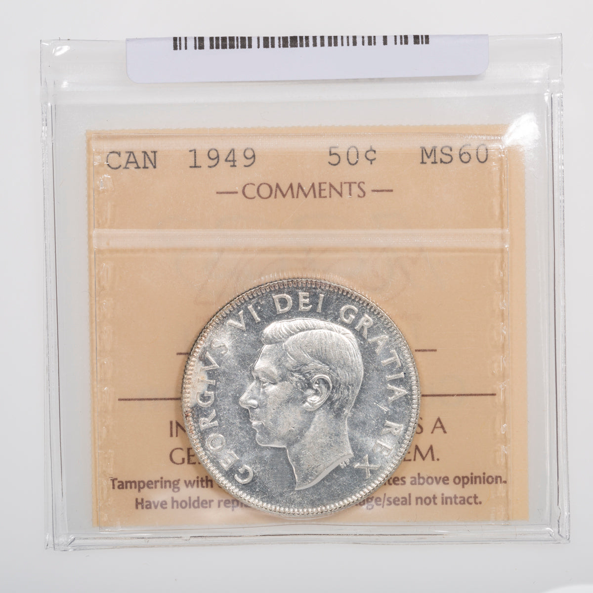 50 Cent 1949 ICCS MS-60