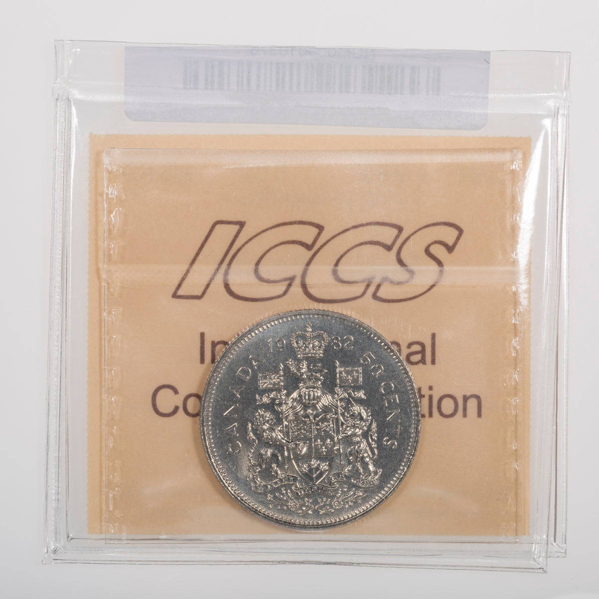 50 Cent 1982 Small Beads ICCS MS-65