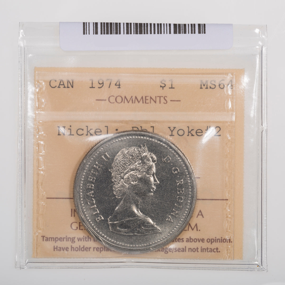 $1 1974 DY V2 ICCS MS-64