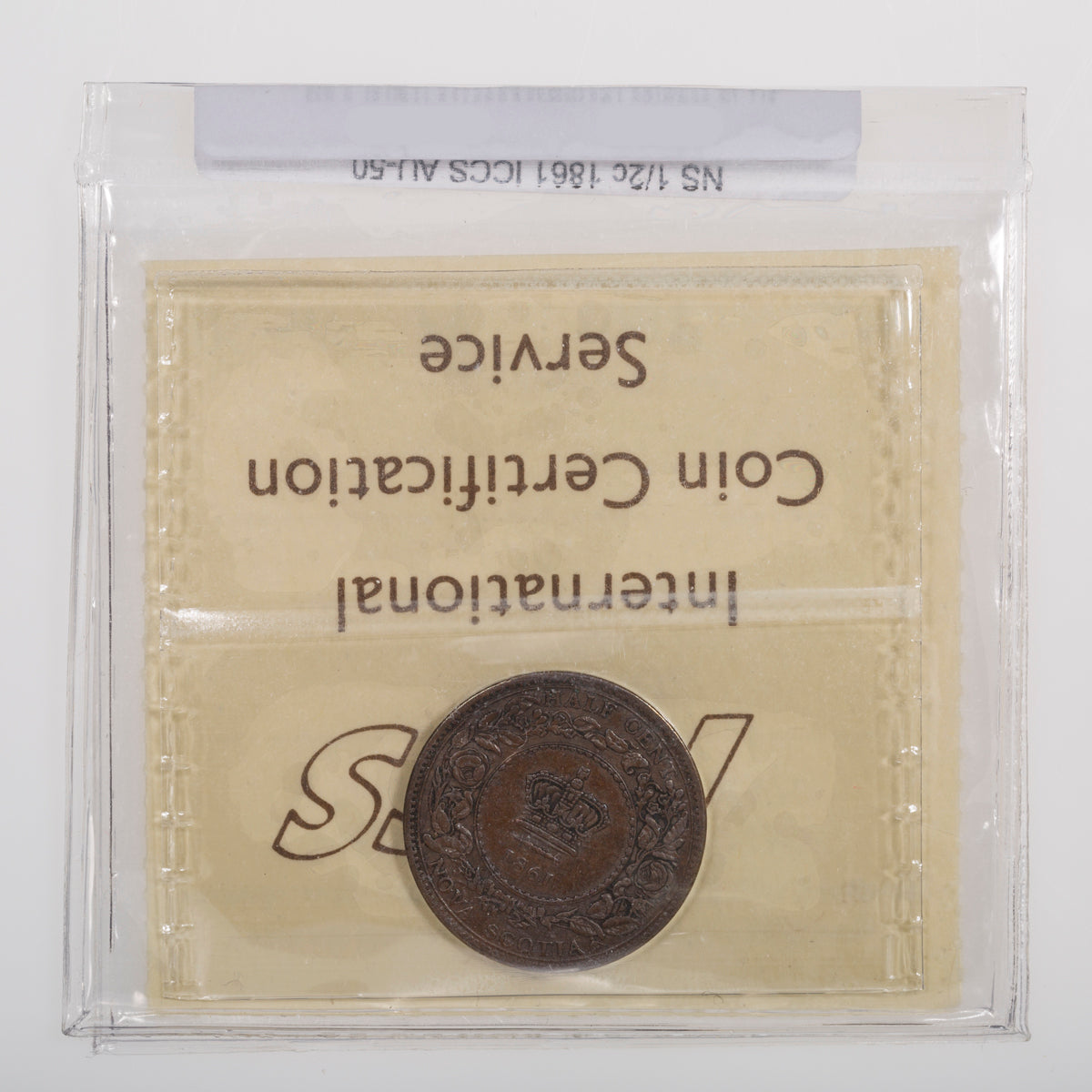 NS Half Cent 1861 ICCS AU-50