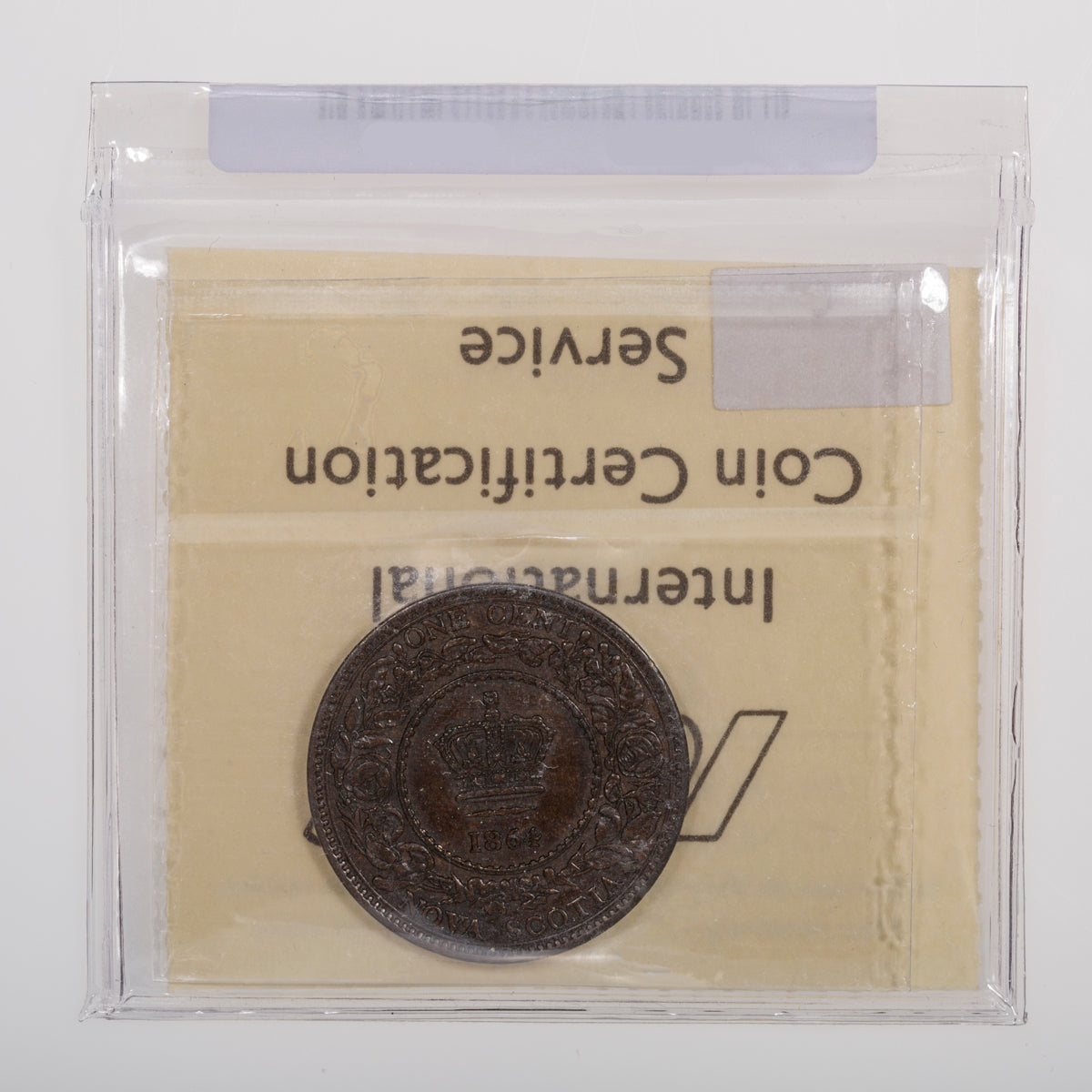 NS 1 Cent 1864 ICCS AU-50