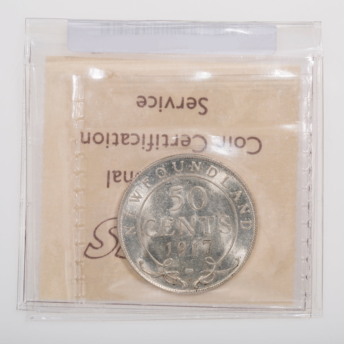 NFLD 50 Cent 1917C ICCS AU-58