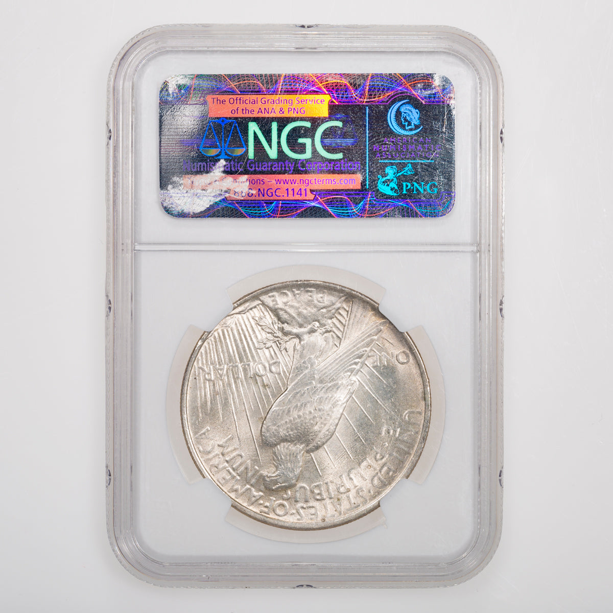 US $1 1924 VAM-5A Broken Wing NGC MS-62