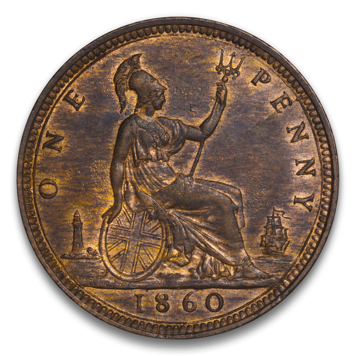 Great Britain Base 1 Penny 1860