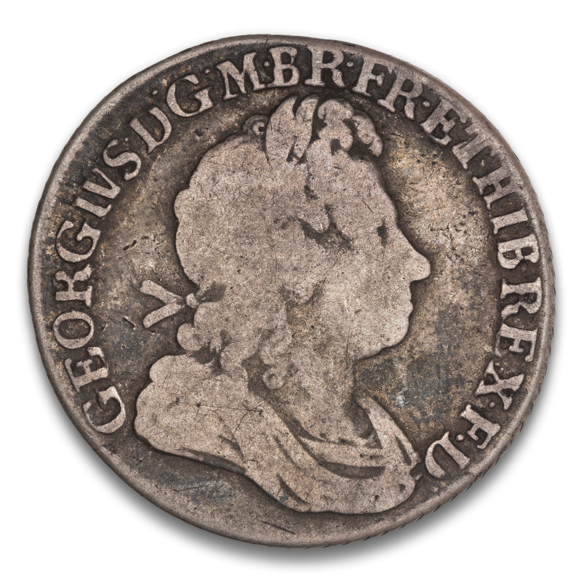 Great Britain Silver 1 Shilling 1723 Fr Arms