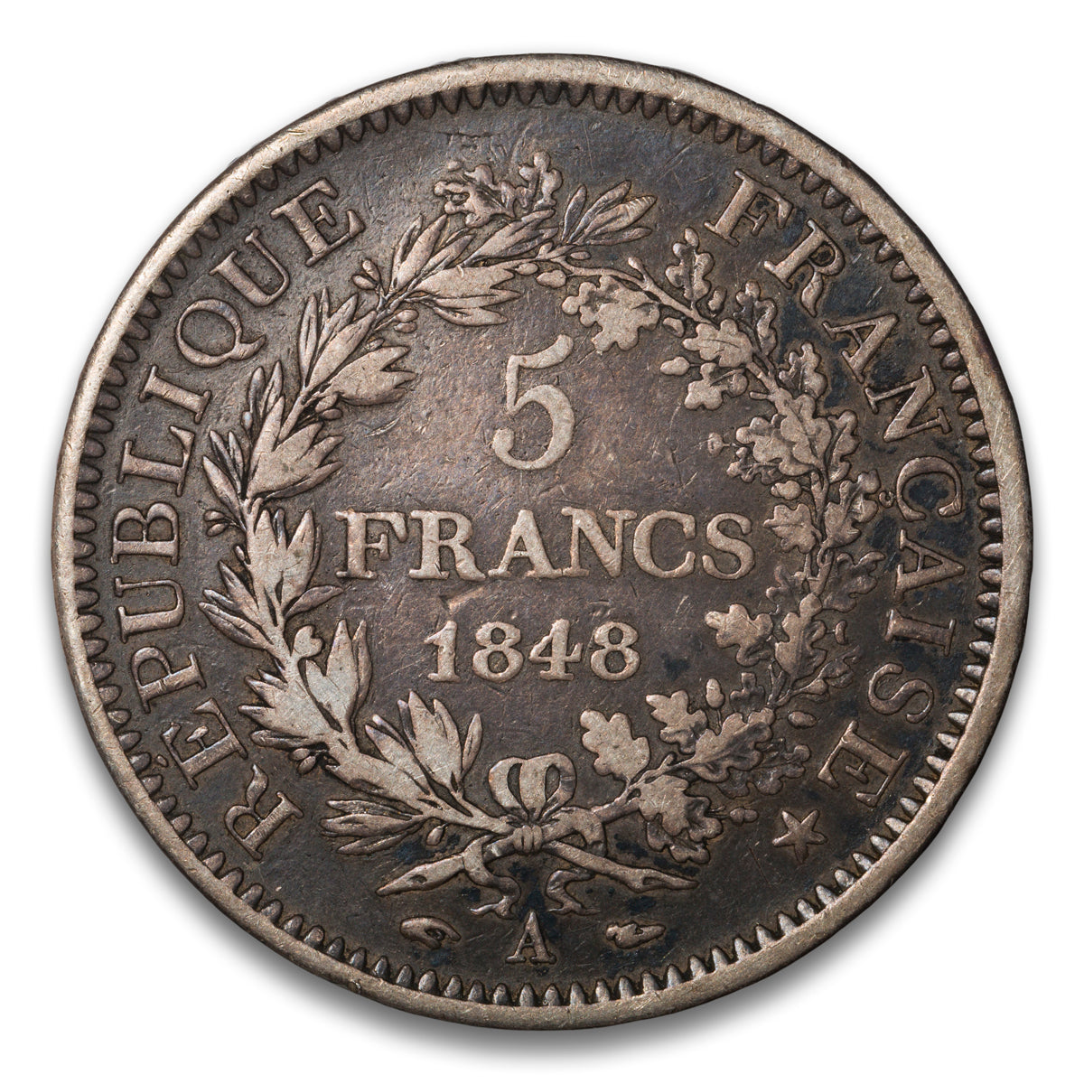 France Silver 5 Francs 1848 A