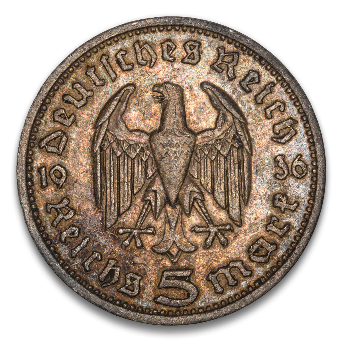 Germany Silver 5 Reichsmark 1936 A