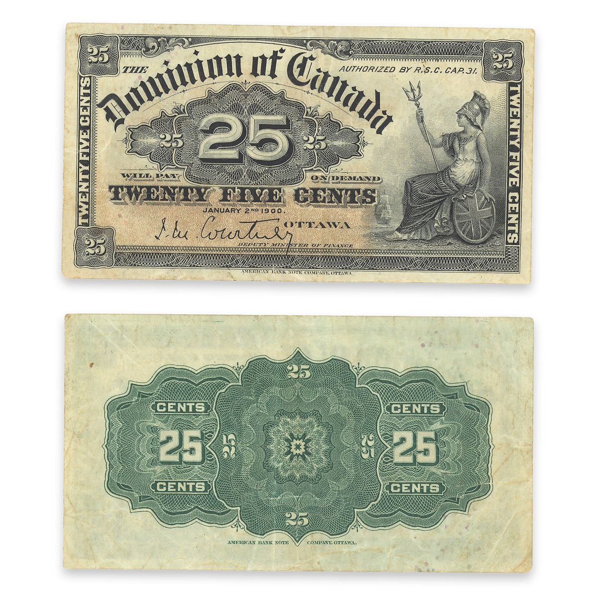 25 Cent 1900 DC-15a VF-30
