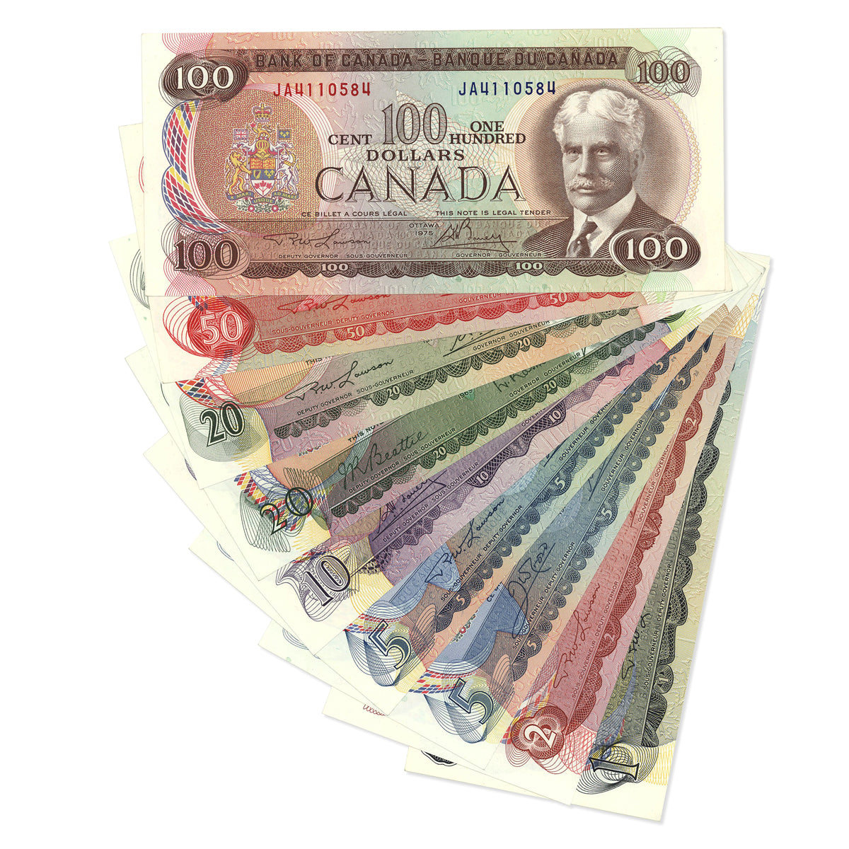 $1 - $100 Multicolour Series 9 Bank Note Set