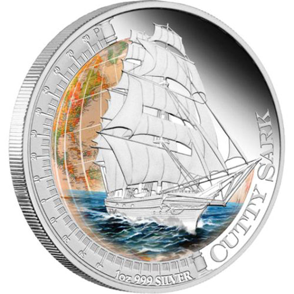 2012 $1 Ships That Changed The World: Cutty Sark - Pure Silver Coin