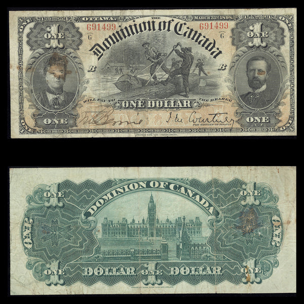 $1 1898 Courtney-Boville VG-8