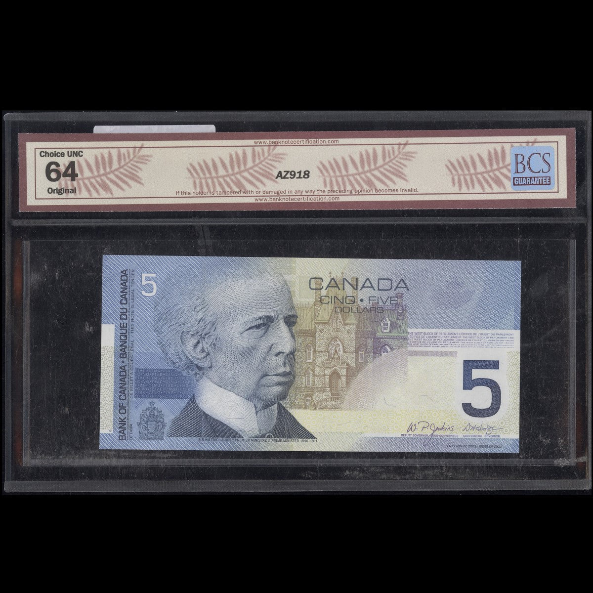 $5 2002 Journey Series Replacement Jenkins-Dodge Prefix HNR CUNC-64