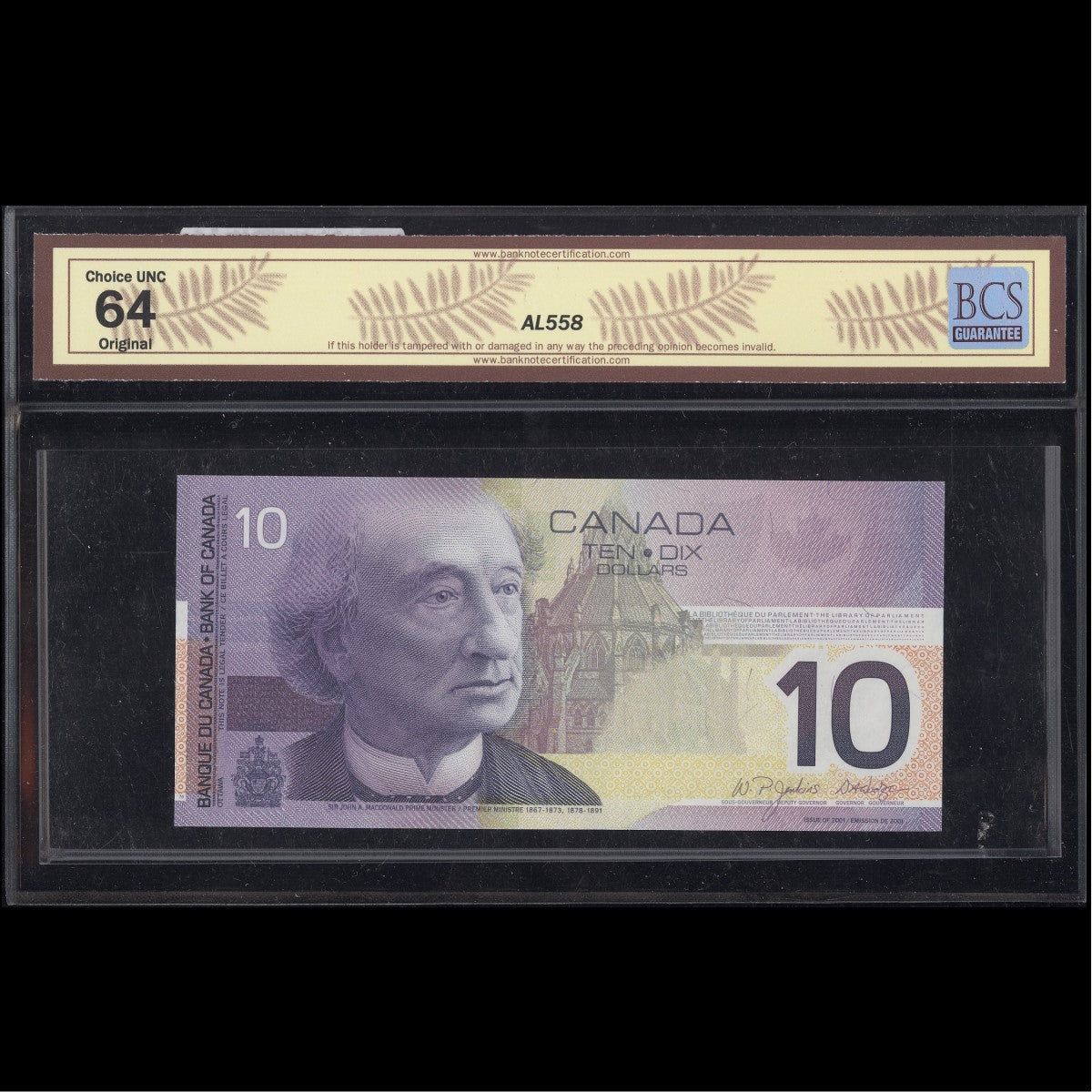 $10 2001 Journey Series Replacement Jenkins-Dodge Prefix BEK CUNC-64