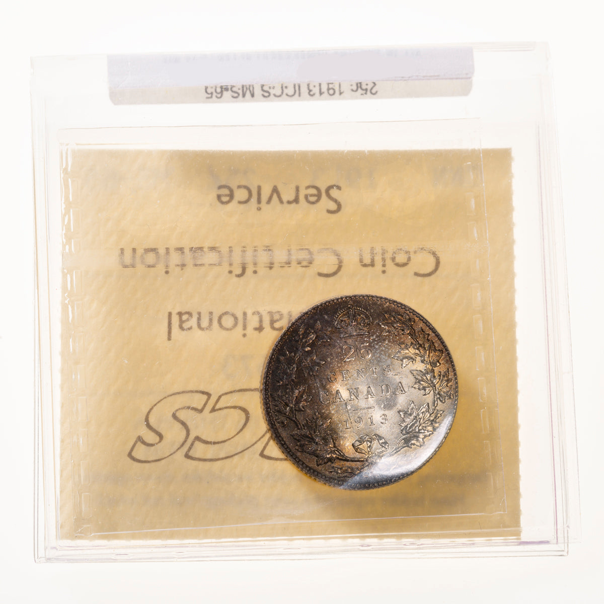 25 Cent 1913 ICCS MS-65