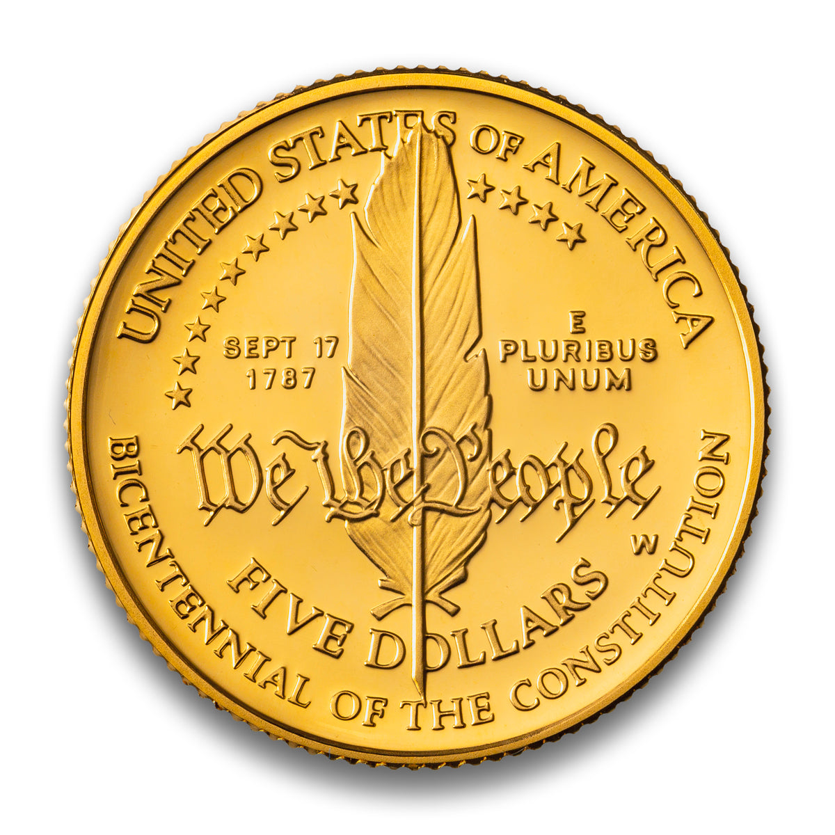 1987 $5 Constitution Gold Coin