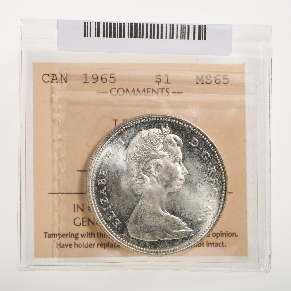 $1 1965 LB B5 ICCS MS-65