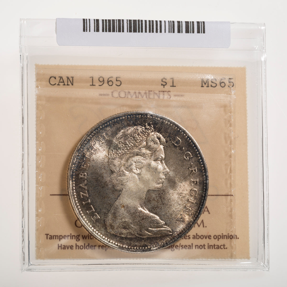 $1 1965 LB P5 ICCS MS-65