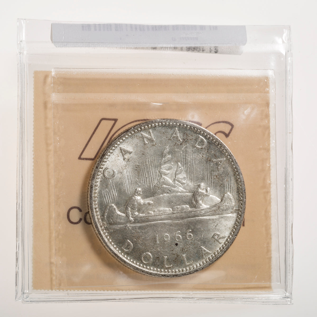 $1 1966 Large Beads ICCS MS-65