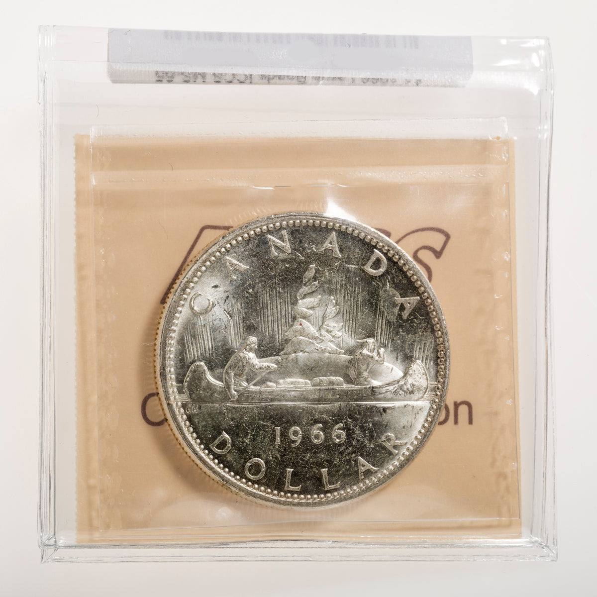 $1 1966 Large Beads ICCS MS-65