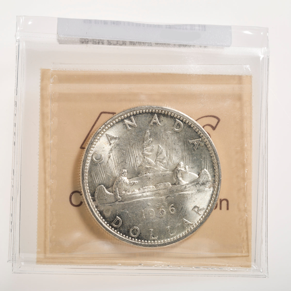 $1 1966 Large Beads ICCS MS-65