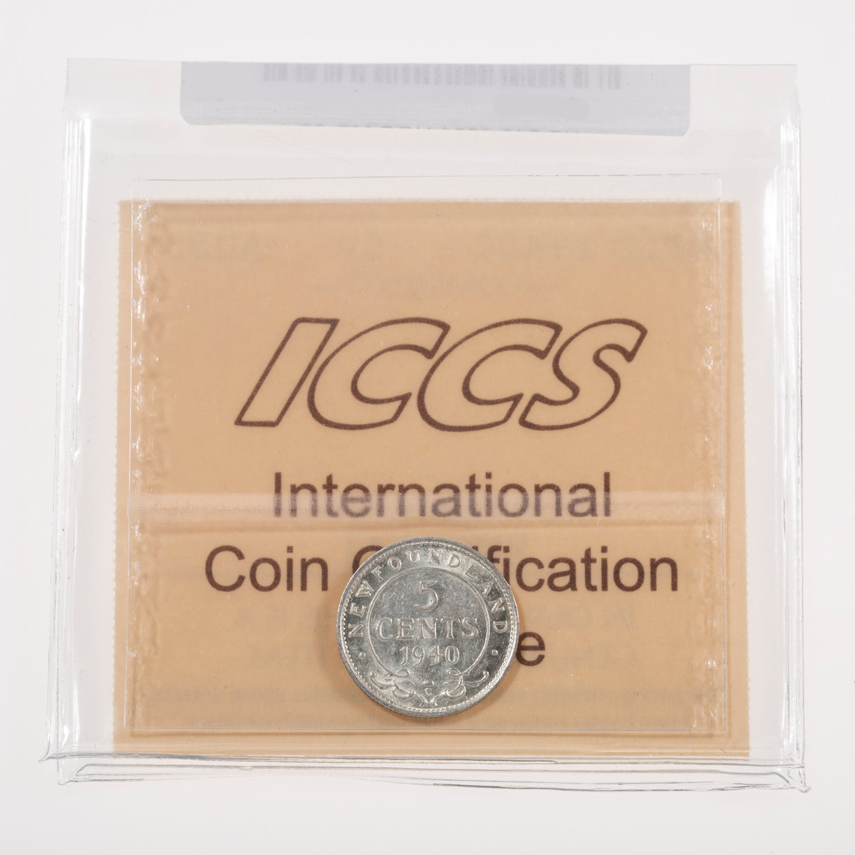 NFLD 5 Cent 1940C ICCS AU-55