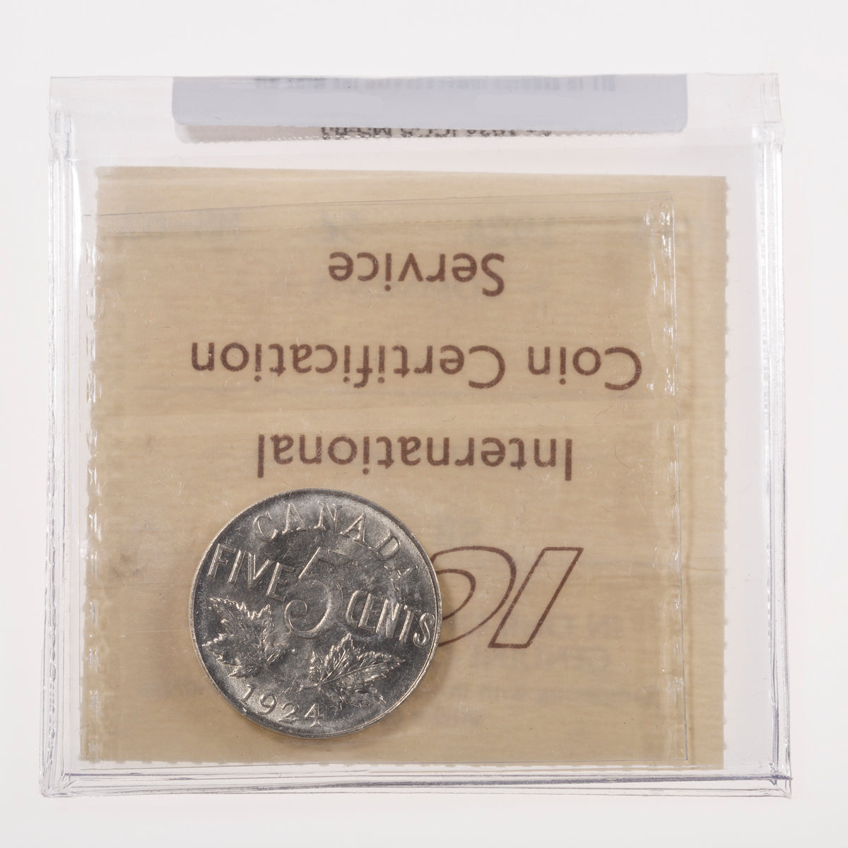 5 Cent 1924 ICCS MS-63