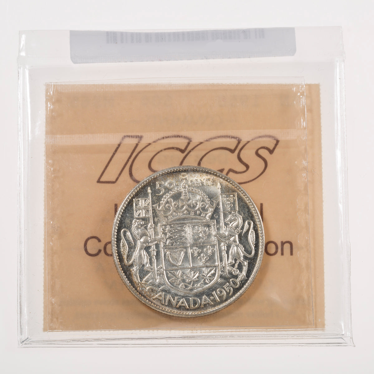 50 Cent 1950 Design ICCS MS-65