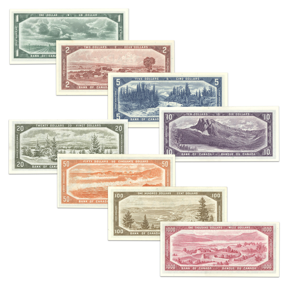 $1 - $1000 1954 Modified Series 8 Banknote Set