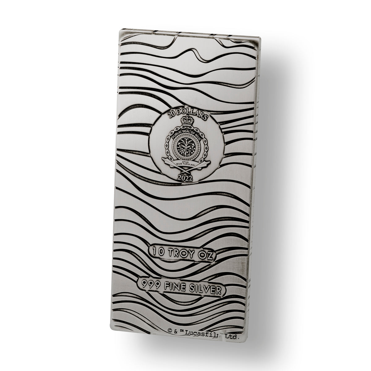 2021 $20 Star Wars: Mandalorian Beskar Bar - 10oz Pure Silver