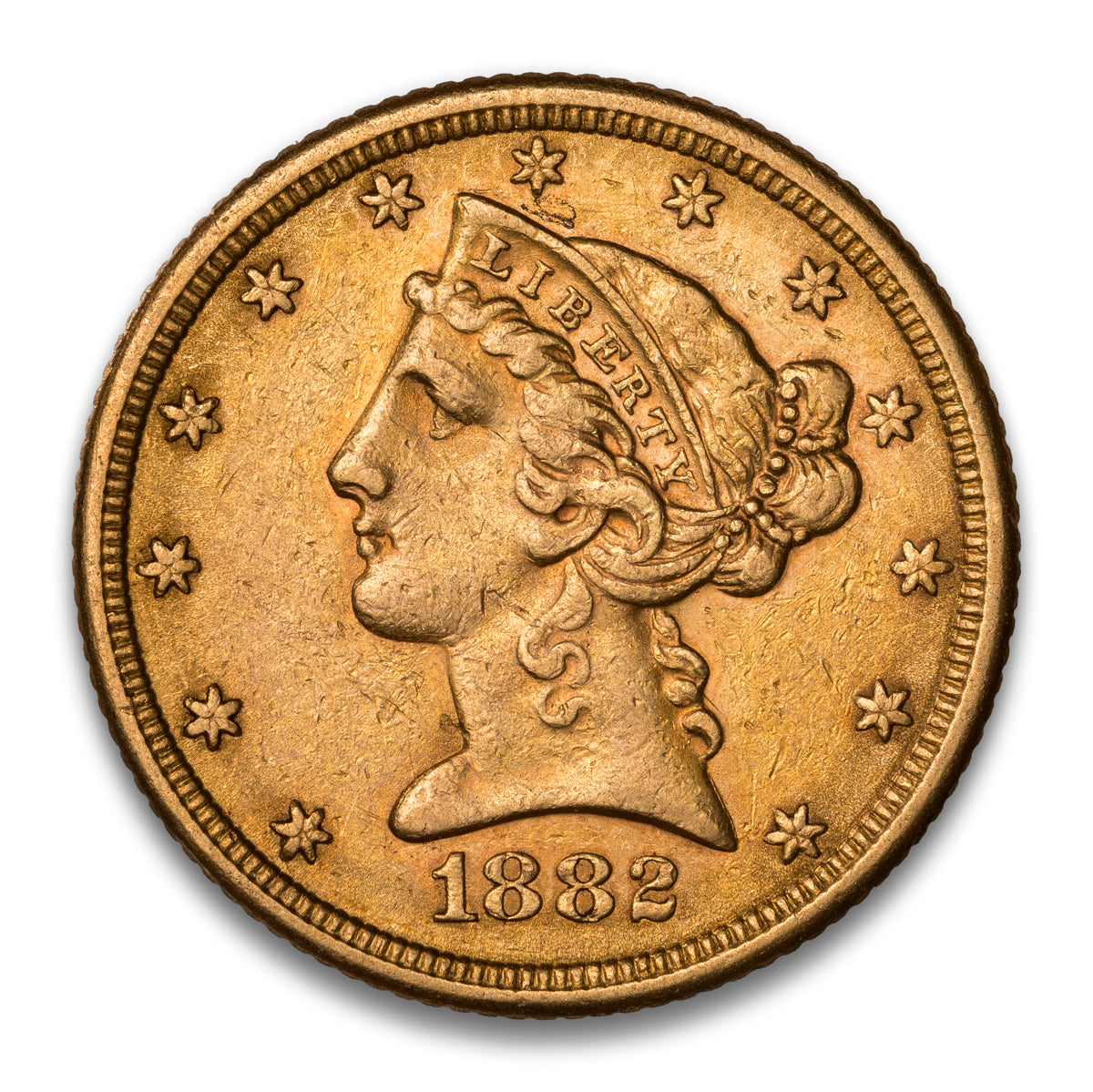 US $5 1882 Half Eagle VF-20