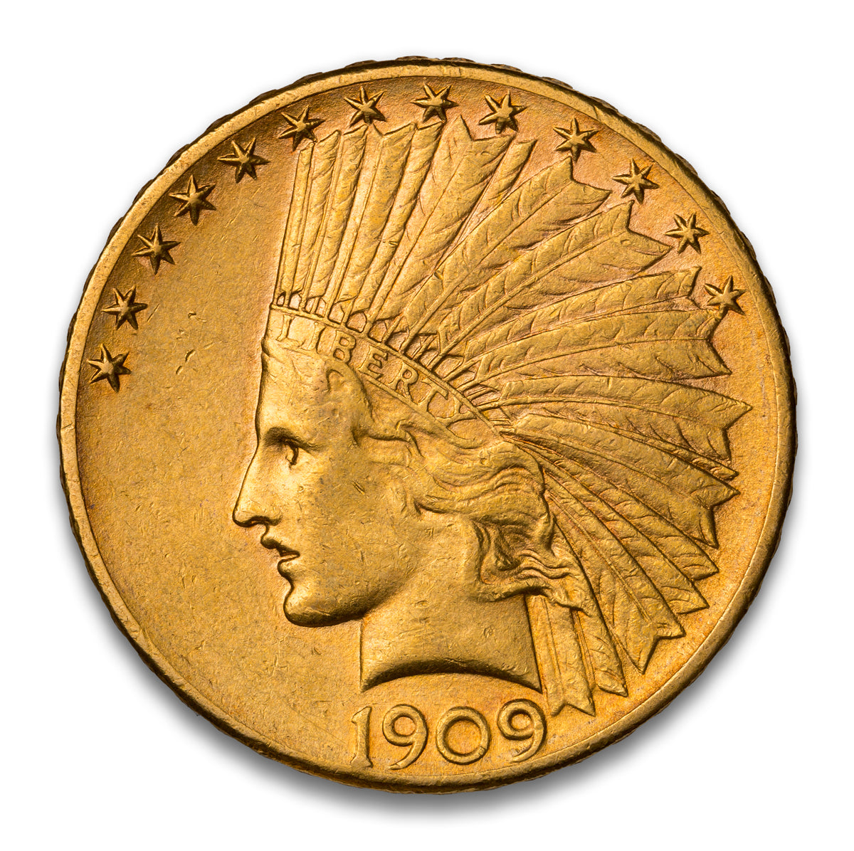US $10 1909S Eagle EF-40