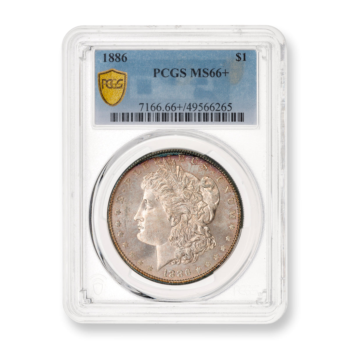 US $1 1886 Morgan Dollar PCGS MS-66+