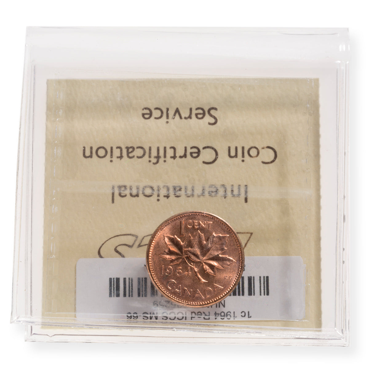 1 Cent 1964 Red ICCS MS-66