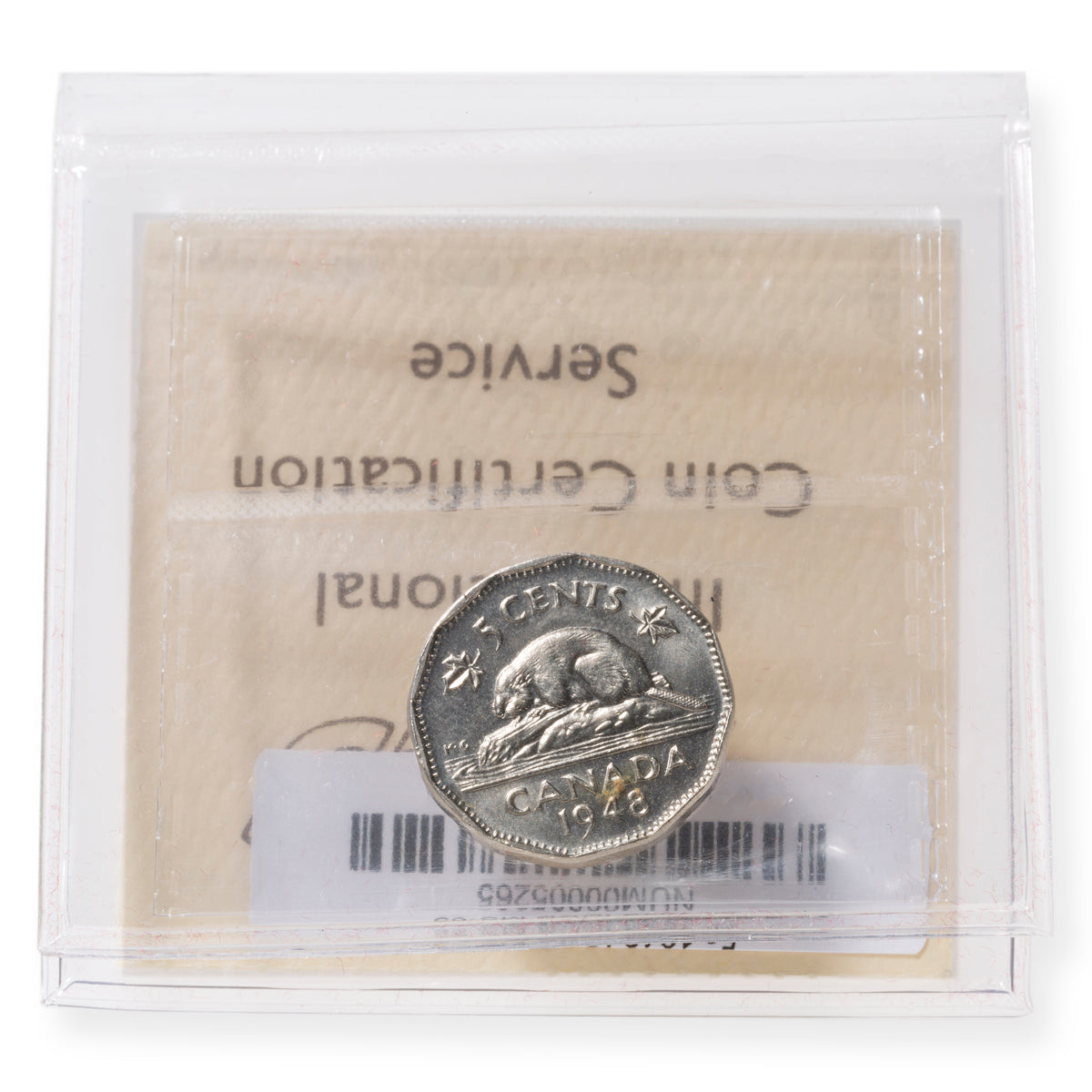 5 Cent 1948 ICCS MS-65