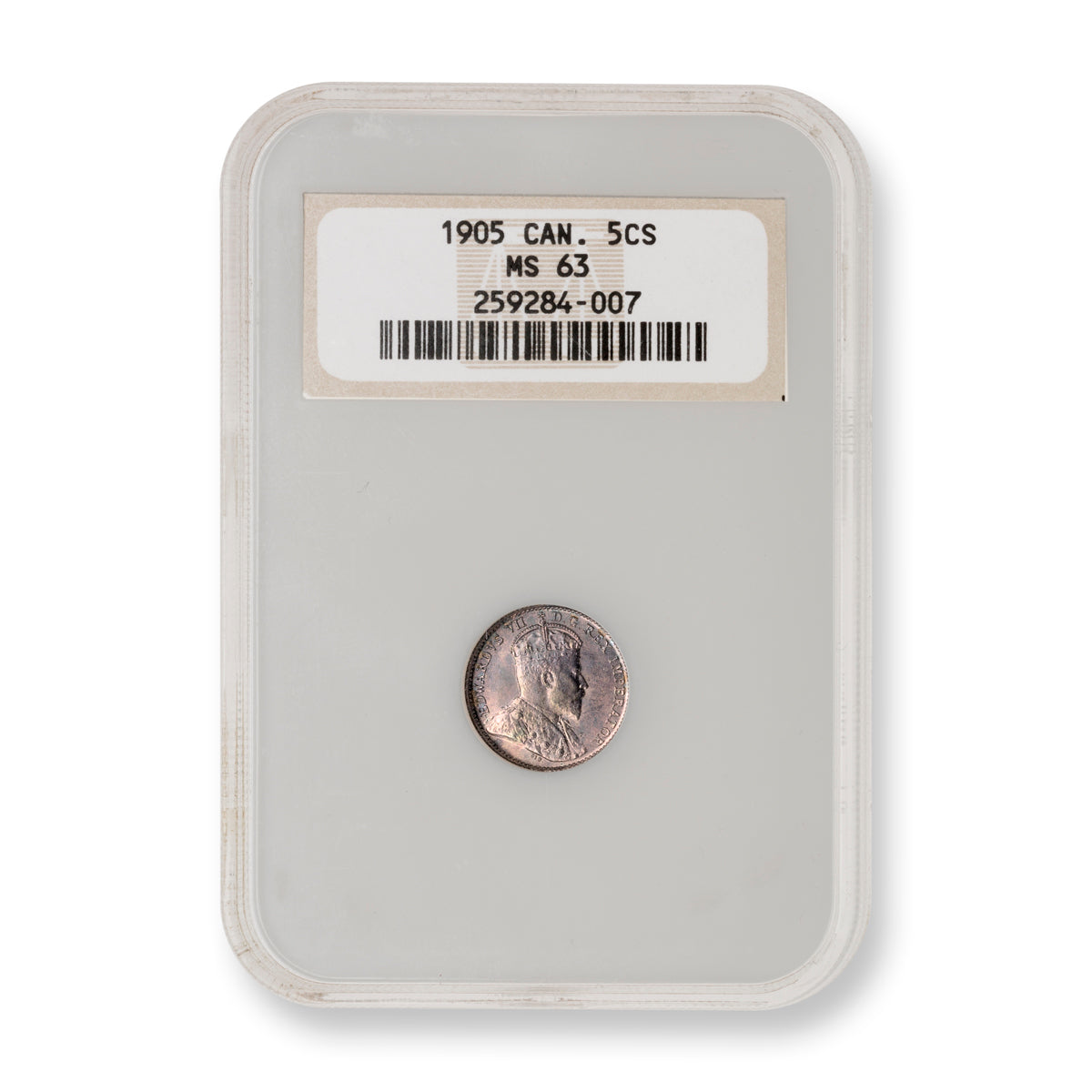 5 Cent 1905 Narrow Date NGC MS-63