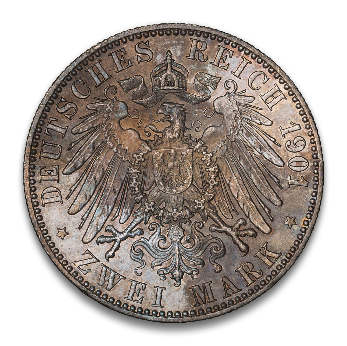 Prussia - German State Silver 2 Marks 1901 A