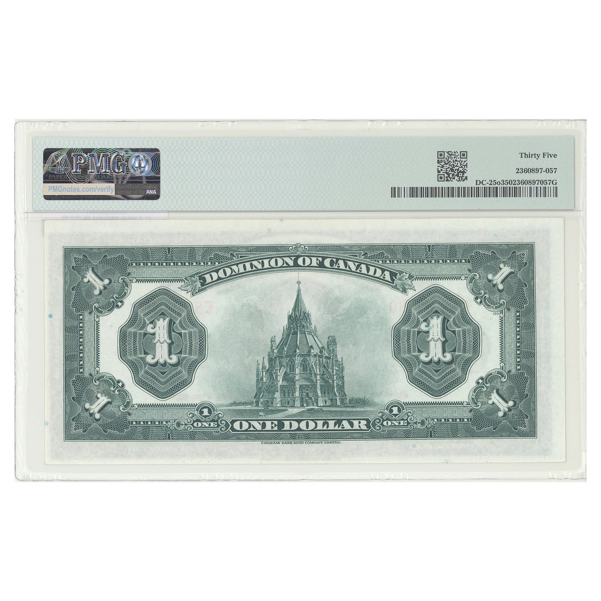 $1 1923 DC-25o Campbell-Clark Prefix E PMG VF-35