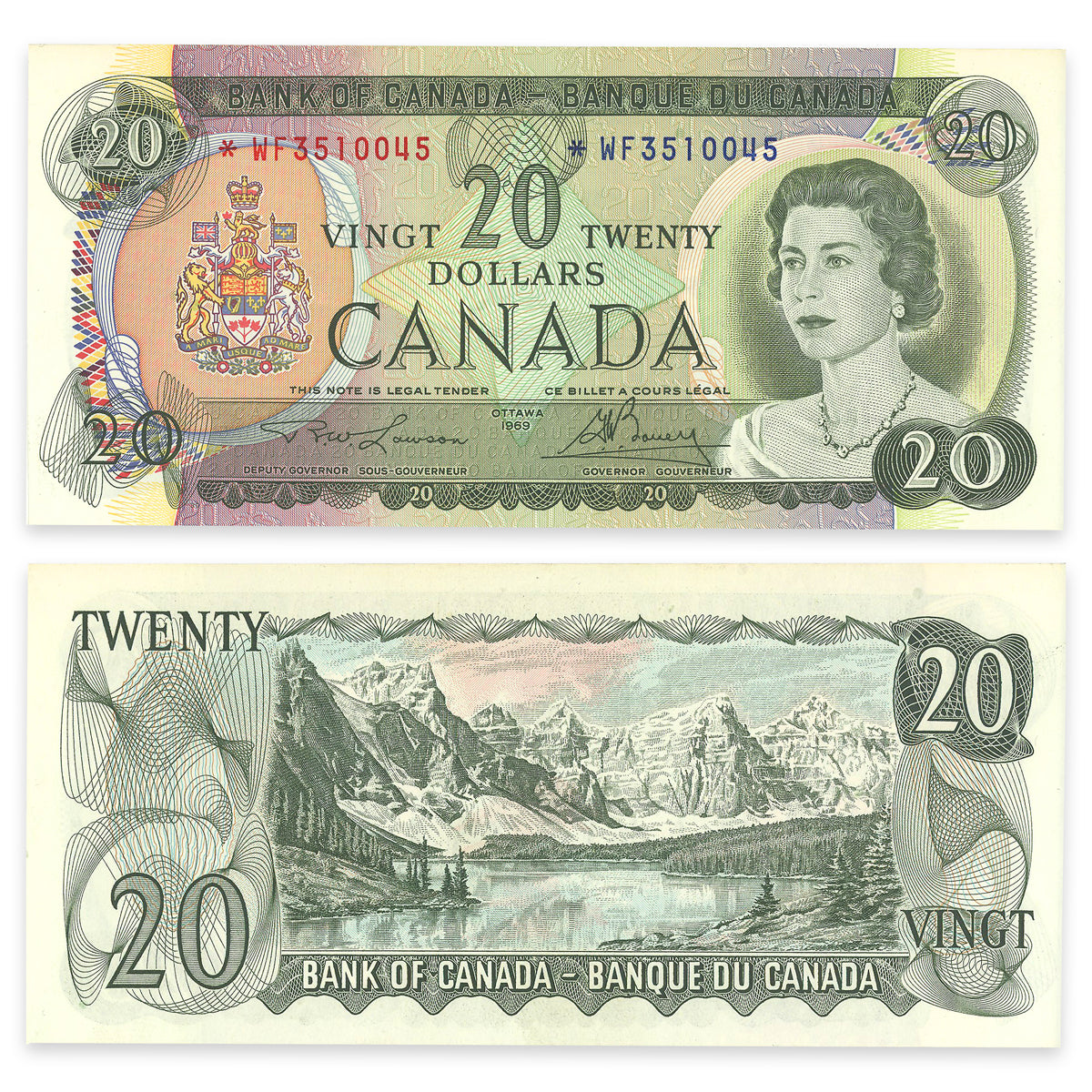 $20 1969 BC-50ba Replacement Lawson-Bouey Prefix *WF EF-45